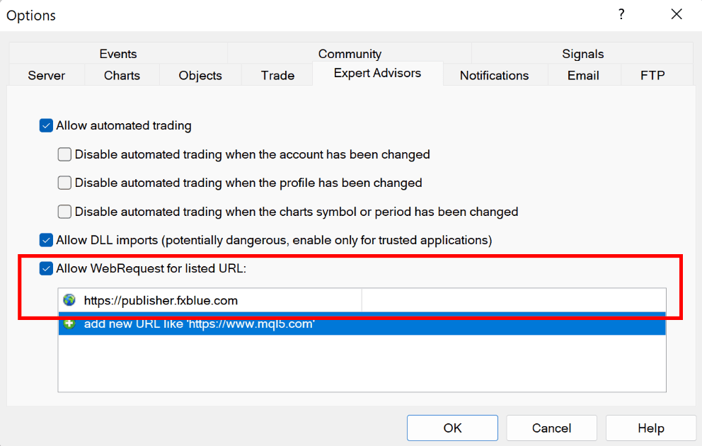 Turning on WebRequest