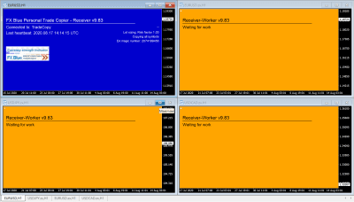 FX Blue Personal Trade Copier Receiver with Workers